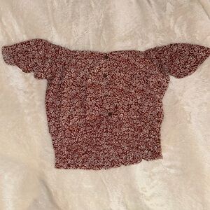 MONTEAU off shoulder floral blouse